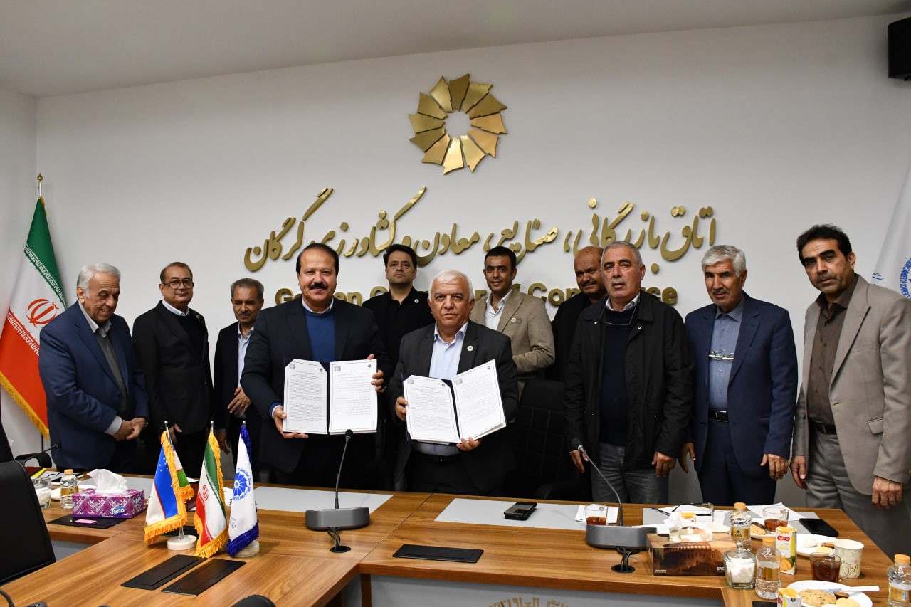 اتاق بازرگانی گرگان و استانداری سمرقند تفاهم‌نامه همکاری با محوریت توسعه تجارت و سرمایه‌گذاری امضا کردند